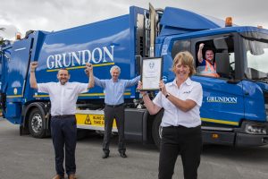 Celebrating their award (l-r) Reg Hodson, Stephen Roscoe, Toni Robinson and James Marlow