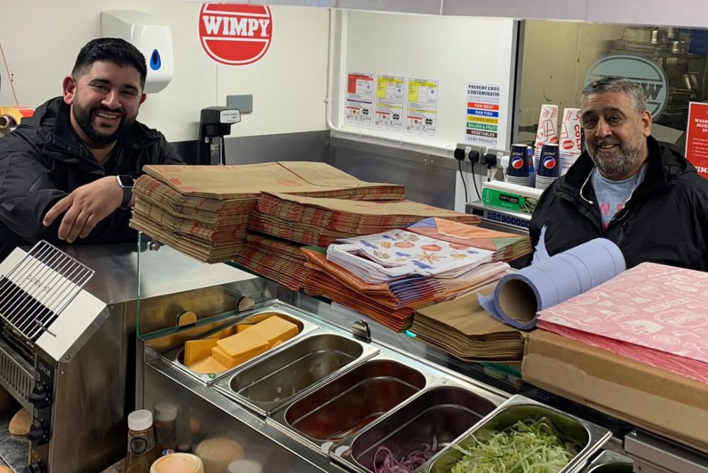 Wimpy Slough Dark Kitchen Franchisees Del Ghosal (l) and Herjit Ghosal